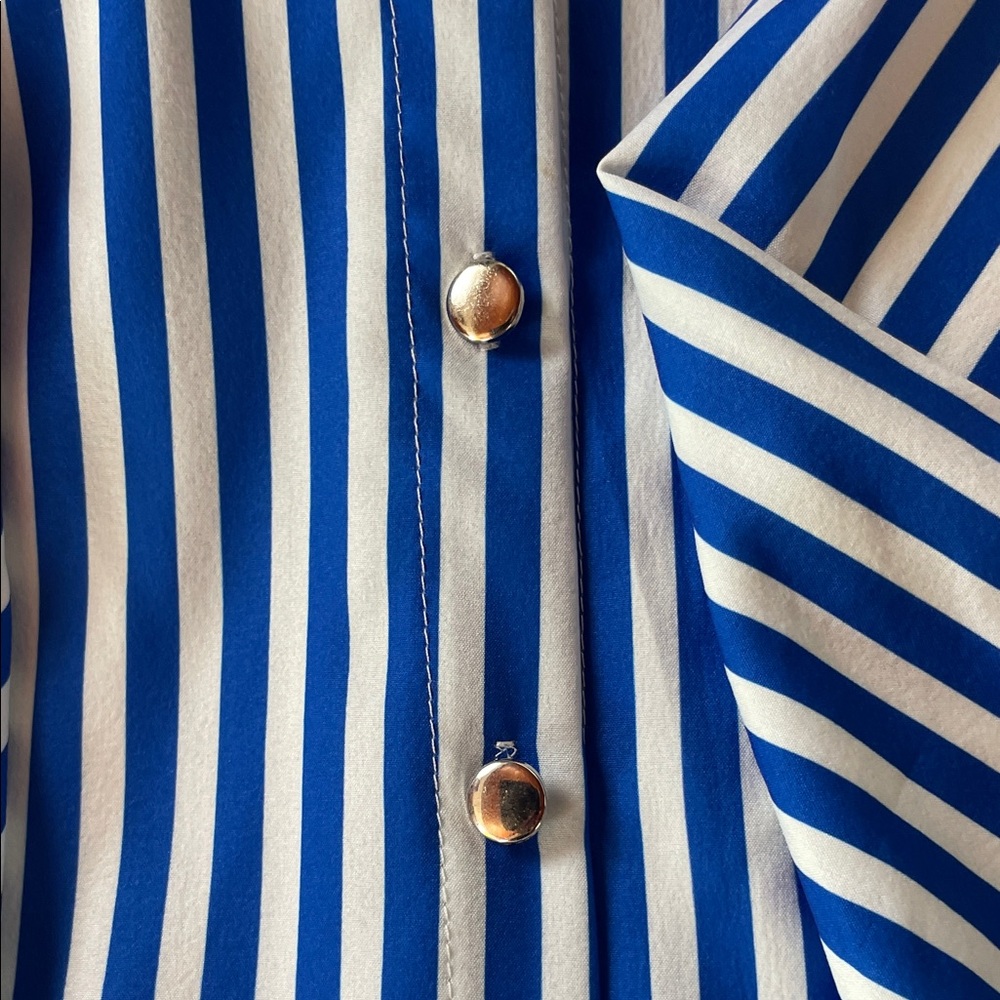 Blue and White Striped Shirt - Picture 4 of 8